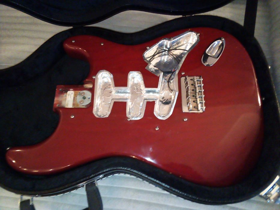 body korpus deska ash fender stratocaster 1979 cbs wine red
