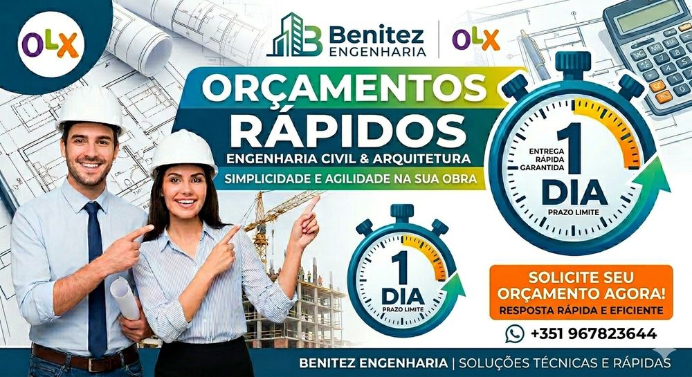 Orçamentos de Engenharia e Arquitetura – Entrega em até 24h!
