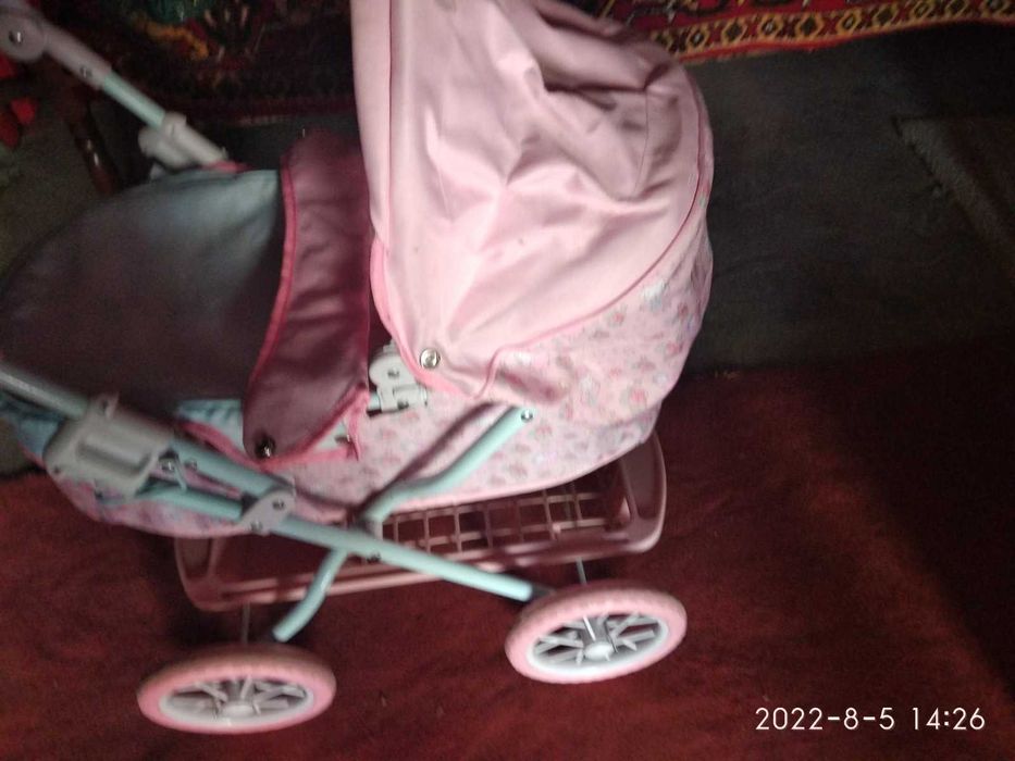 коляска розовая зима лето