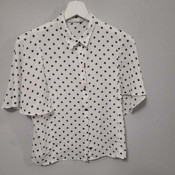 Delikatna bluzka w kropki zara xs