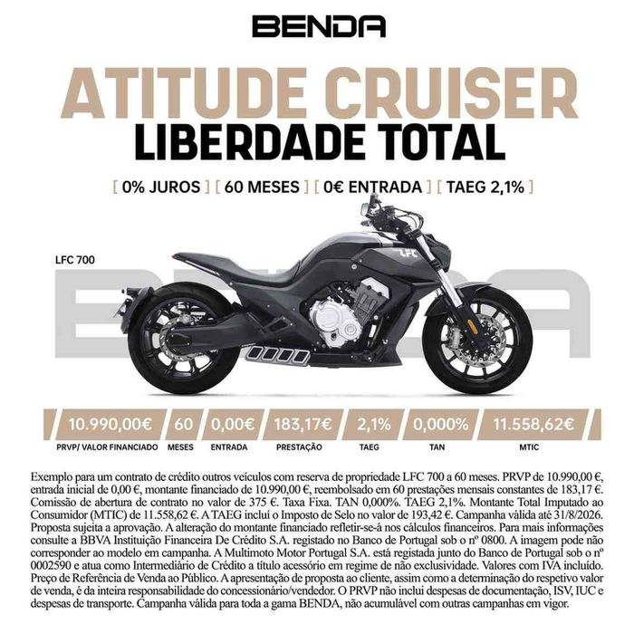 Benda LFC700 (FINANCIAMENTO 0% JUROS)