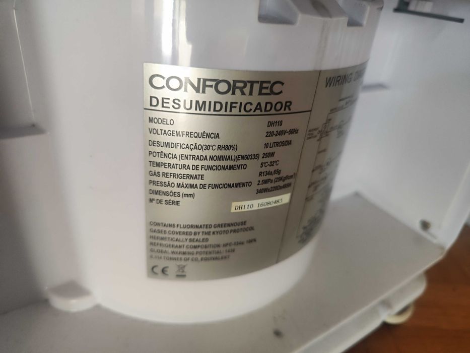 Desumidificador Confortec 250W 10L