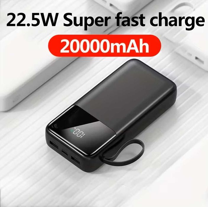 Power Bank 20000mAh 22.5W  з LED-дисплеєм