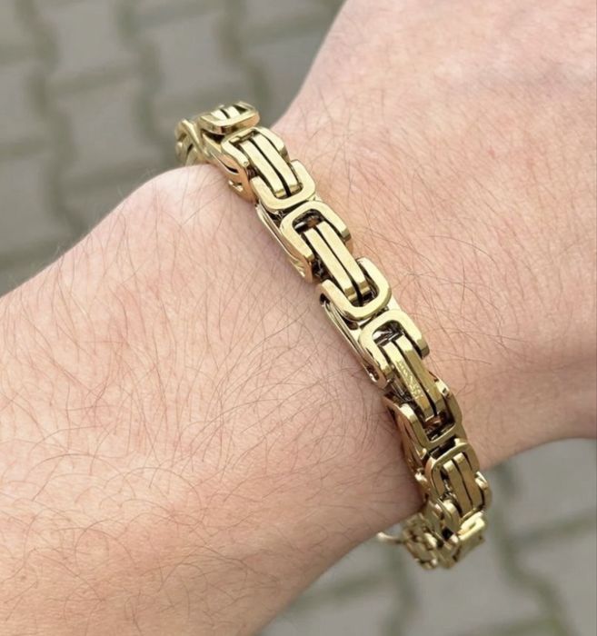 Bransoletka Męska Splot  Królewski Stal