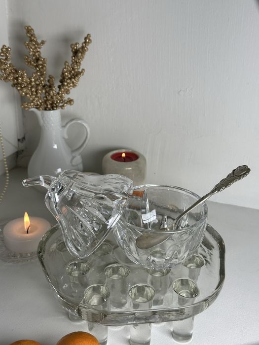 Кришталева джемниця , цукорниця вінтаж