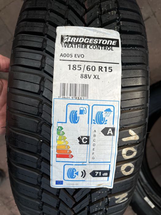 1szt 185/60/15 Bridgestone WeatherControl A005 EVO NOWA 2021 rok