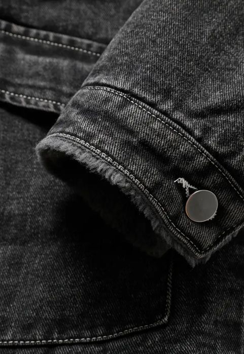 Джинсова тепла куртка утеплена