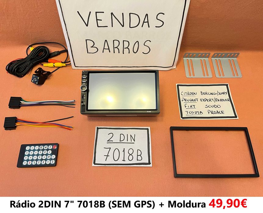 Rádio 2DIN • CITROEN Berlingo Jumpy PEUGEOT Partner Expert FIAT Scudo