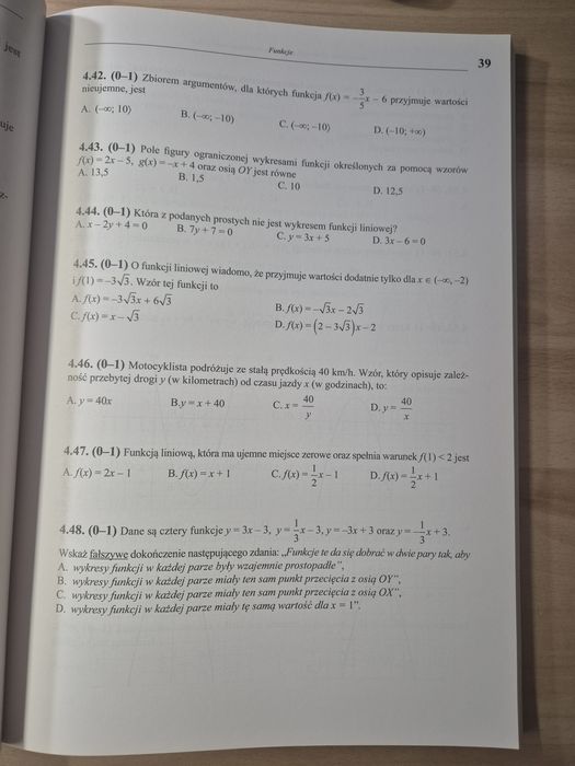 Matematyka zbiór zadań z próbnych arkuszy poziom podstawowy