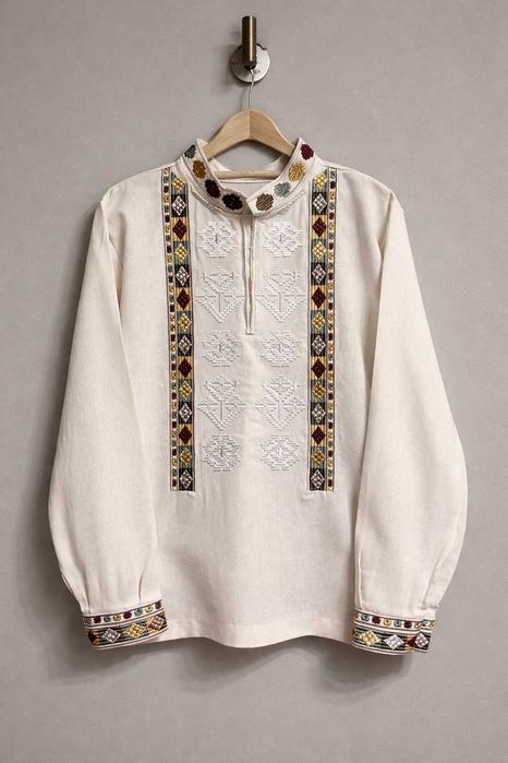 Дитяча вишиванка на хлопчика з льону українська сорочка для хлопчика