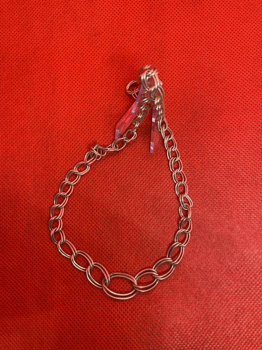 Volta em prata com elos duplos, em caixa