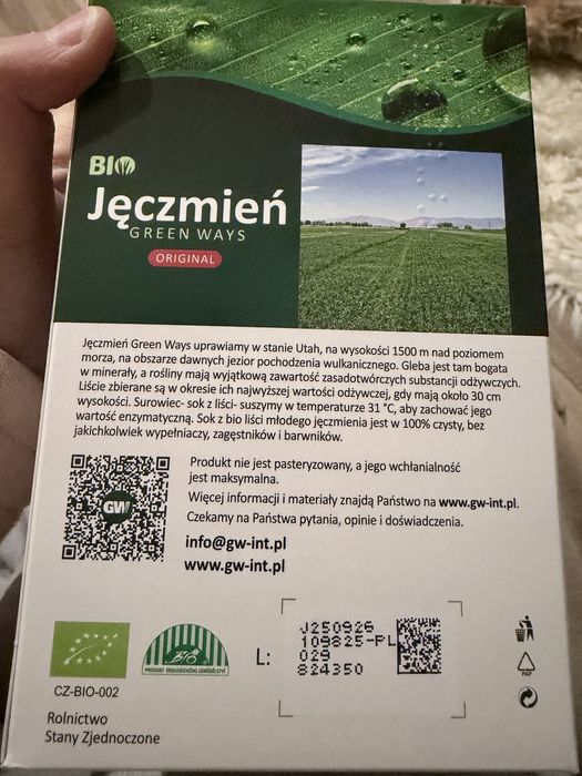 Green ways international Bio młody jeczmień proszek 300g
