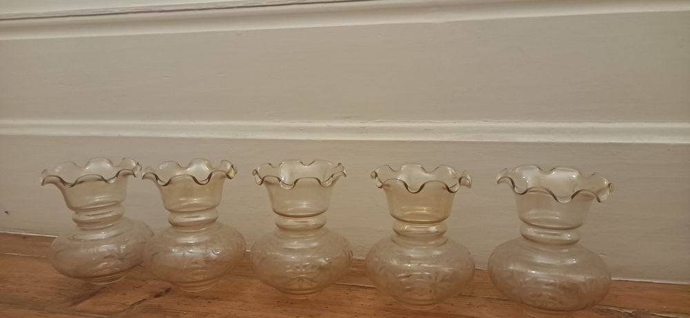 5 globos de candeeiro em vidro