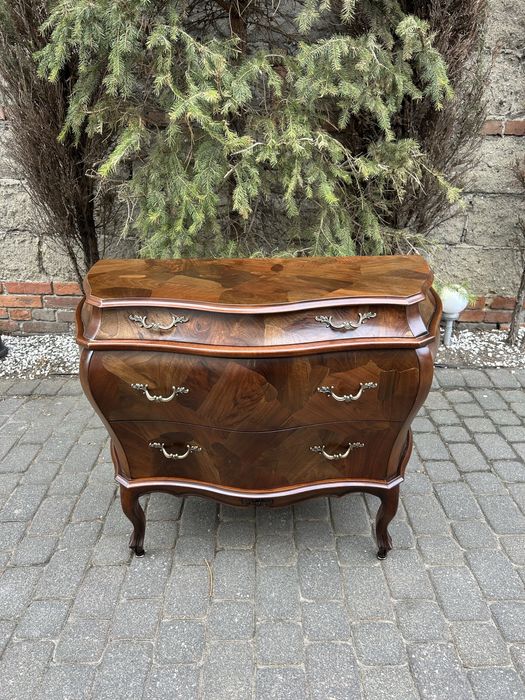 Stylowa Komoda Barokowa Kredens Szafka Intarsja Uniakt Po Renowacji