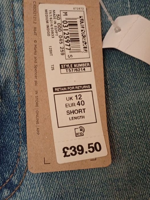 M & S Джинсы бойфренды стрейч осень