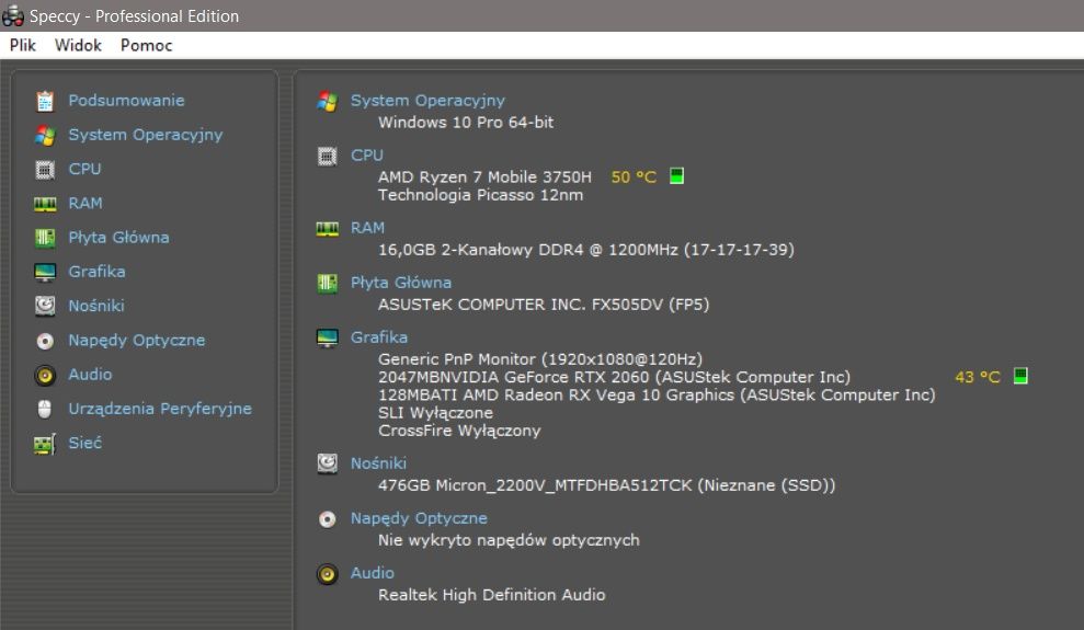 Laptop ASUS TUF Gaming FX505D, AMD Ryzen 7, 16GB DDR4,500GB, RTX 2060