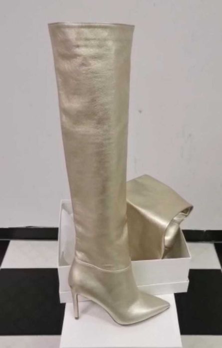 Kozaki skórzane włoskiej marki SPAZIO MODA