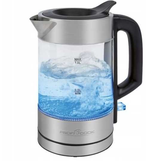 Czajnik elektryczny Profi Cook 0,5 L Szklany  1100 W  Bez Bpa