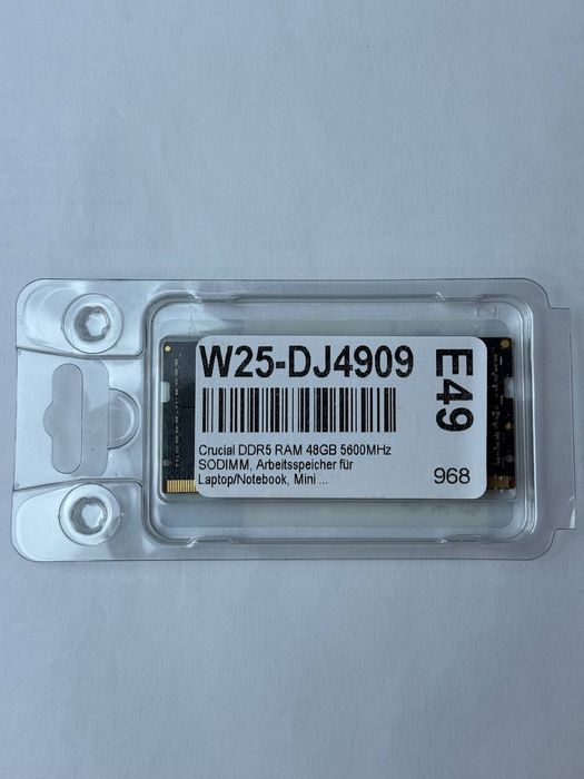 Оперативна пам'ять Crucial DDR5 SO-DIMM 48GB 5600MHz CL46