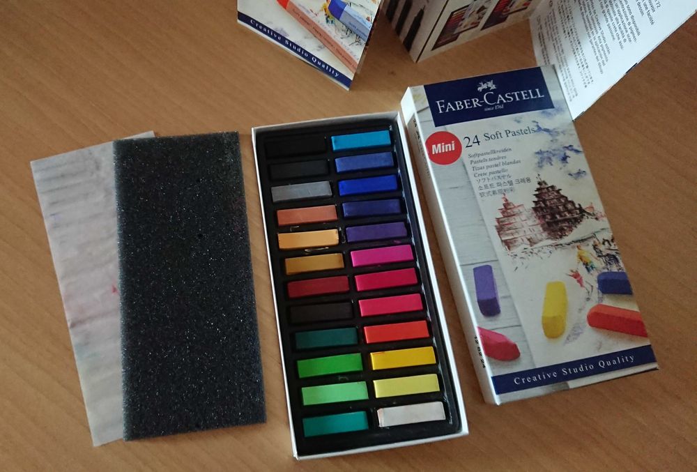 Estojo de 24 barras de pastel flexíveis Mini Faber Castell NOVO