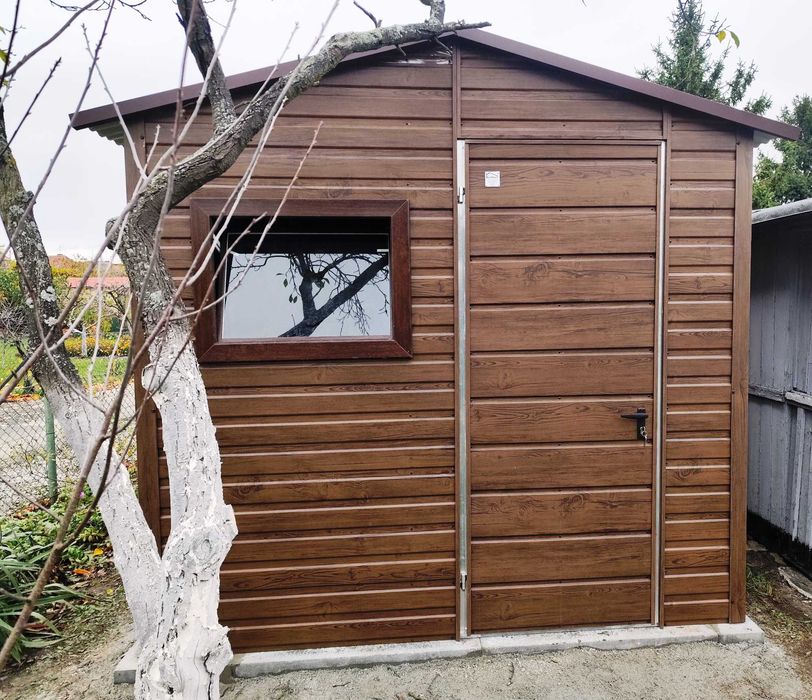 Domek Narzędziowy 3x2 Imitacja Drewna + OKNO