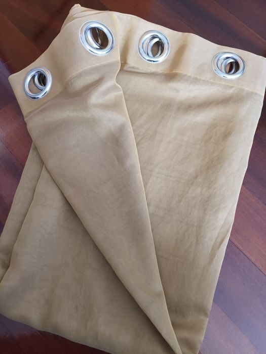 2 conjuntos de cortinados organza - tecido duplo