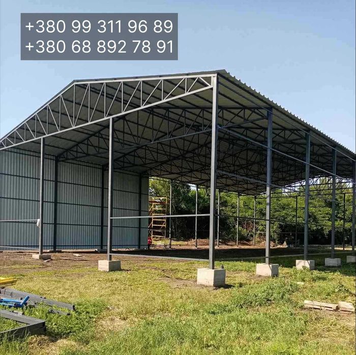 Побудуємо ангар склад під ключ 10х18, 12х24, 15х30, 20х50 від 2000 грн