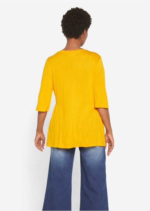 Miodowa luźna długa bluzka, tunika 40/42/44