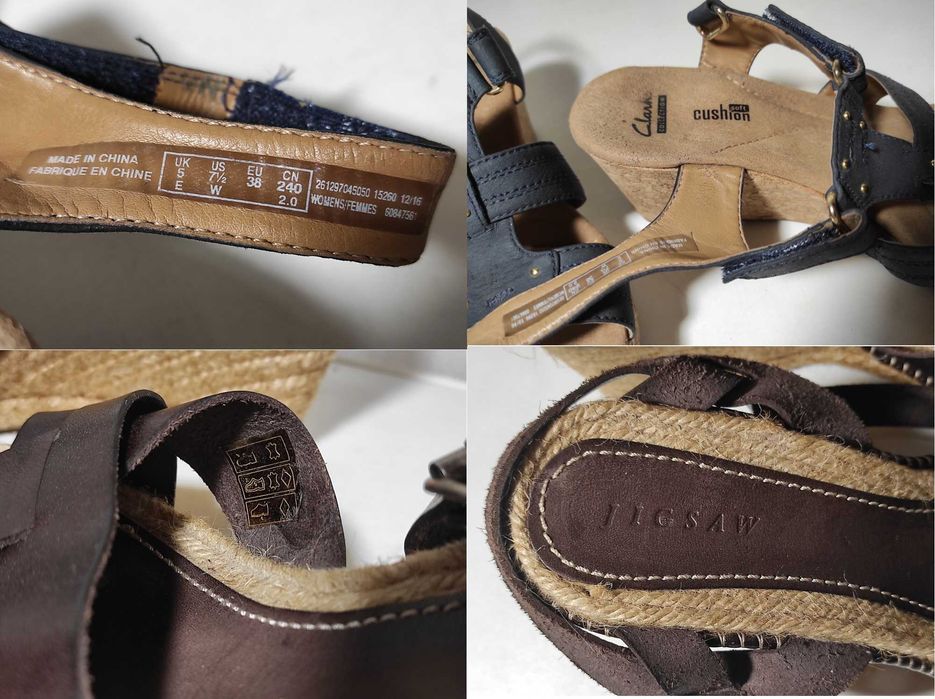Босоніжки жіночі на платформі,Clarks soft cushion,д.у.25,0см