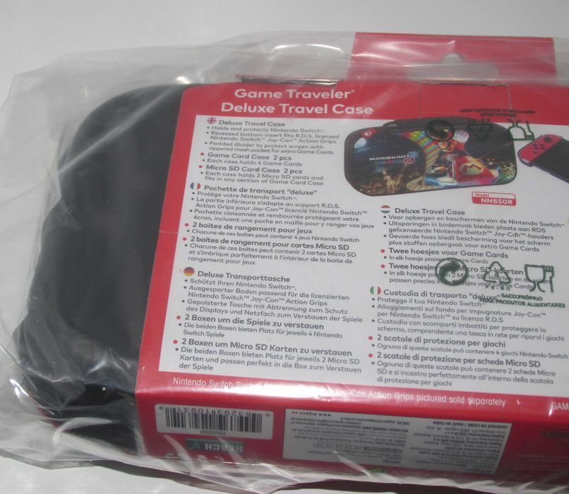 Mario Kart 8 Deluxe Travel Case Nintendo Switch Novo/Selado