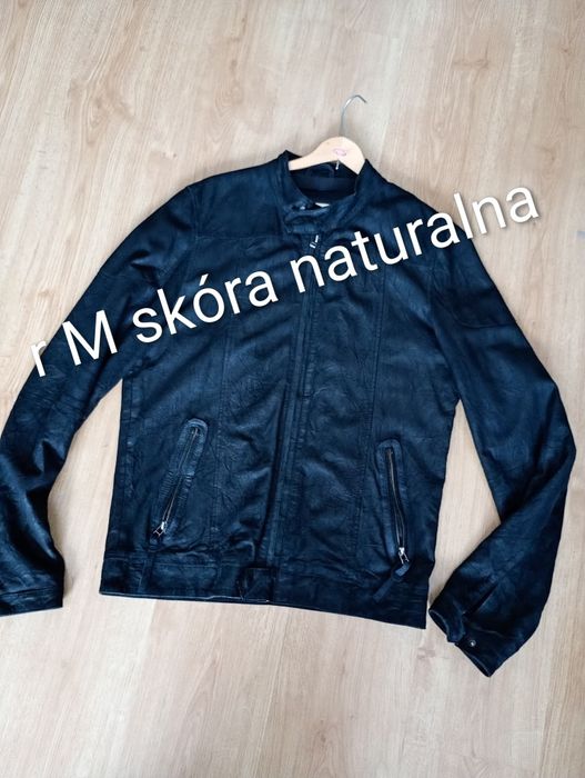 Kurtka M Suit męska skórzana czarna skóra jagnięca