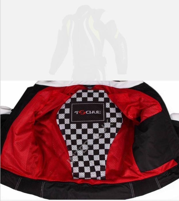 Tschul 545 - skórzany kombinezon garb neon r. 52