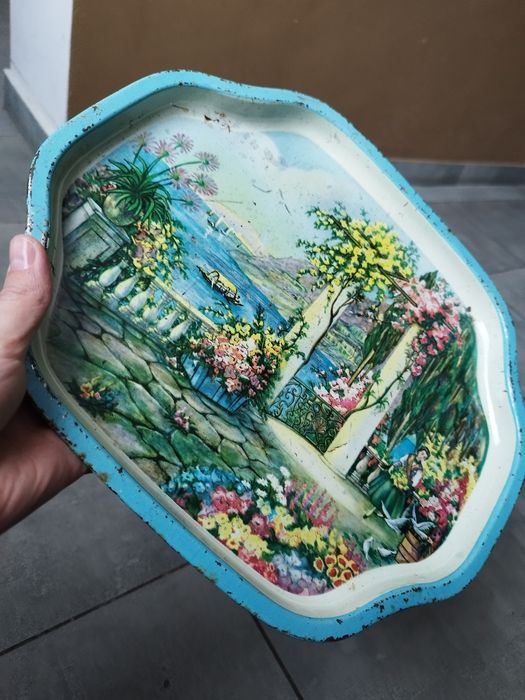 Taca metalowa vintage