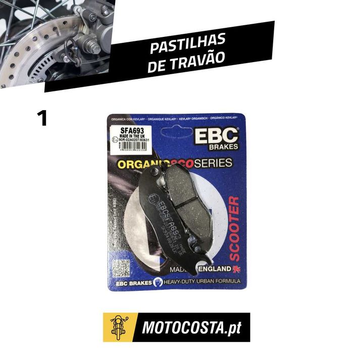Pastilhas de Travão EBC – Vários Modelos Disponíveis (Sinterizadas, Carb e Semi-Sint)