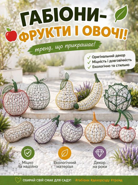 Габіони. Кашпо - габіон. Каркас під габіони. Виробник.