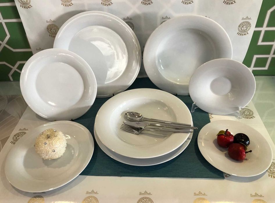 conjunto pratos de mesa em porcelana premium da rosenthal "yono weiss"