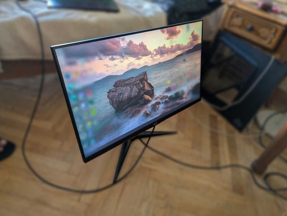 Монітор AOC 27G2U 27" IPS 144 Гц 1 мс FreeSync, USB-хаб вживаний + DPort-Dport кабель