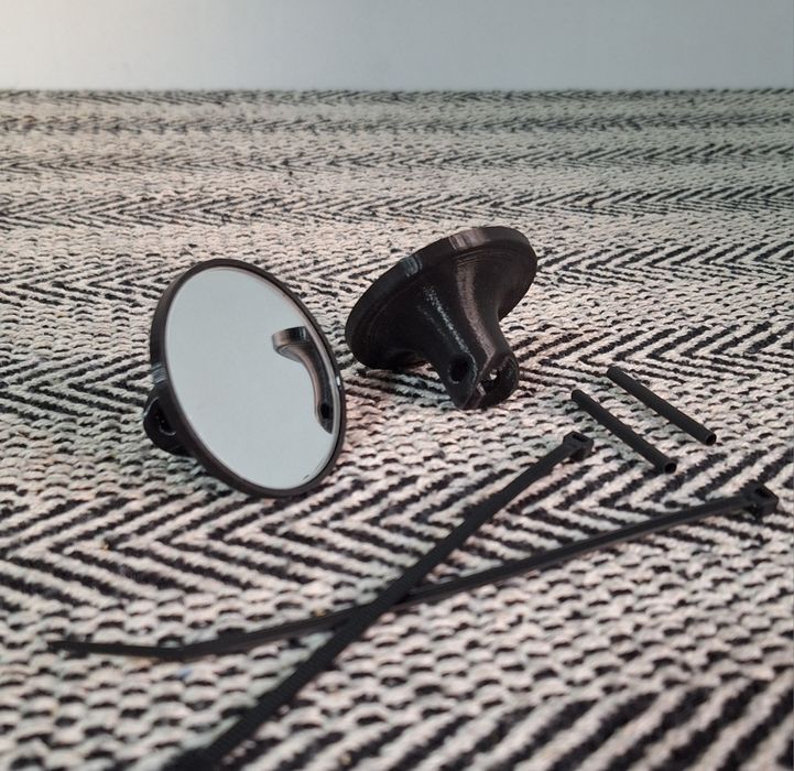 Espelhos estilo Supermotar/Enduro 50mm