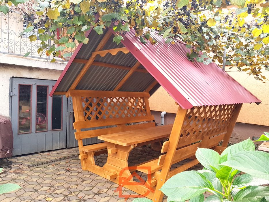 Дачна альтанка (беседка) 2х 2.5м. (Зі столом і лавочками)