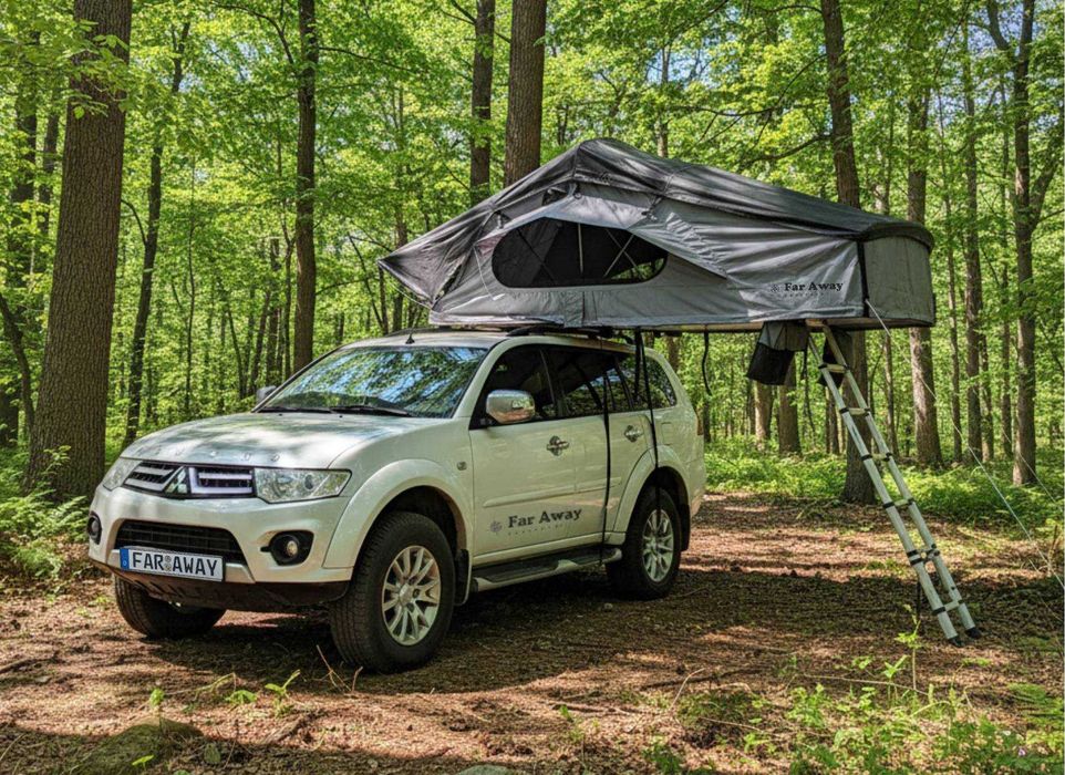 Namiot dachowy Far Away Equipment - Mont Blanc 140 szary 3 osobowy - SMART Windows