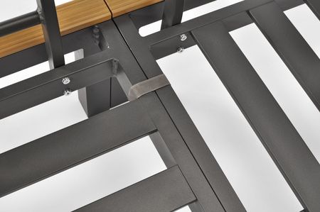 Narożnik aluminiowy ogrodowy BALI premium stolik deska zestaw mebli