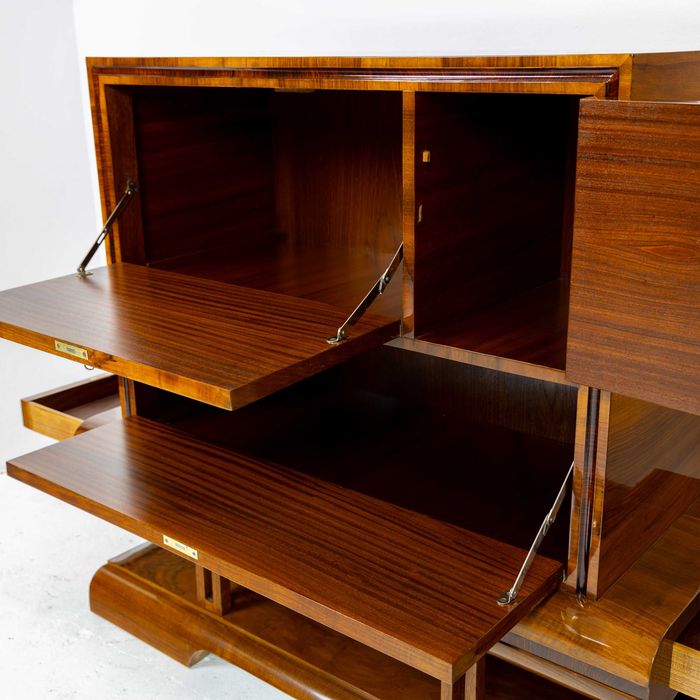 Komoda art deco barek antyk stara lata 30 Polska orzech