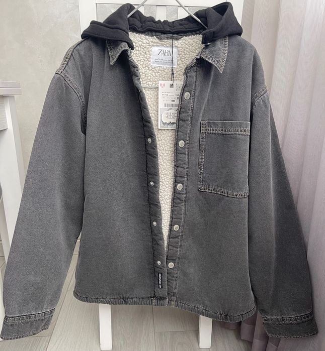 Куртка рубашка Zara 12-13 152-164 утеплена нова