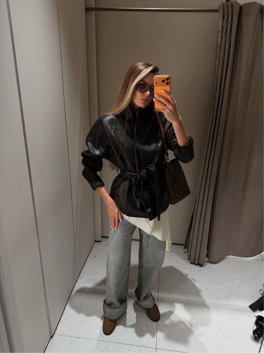 Куртка зі штучної шкіри Zara бестселер