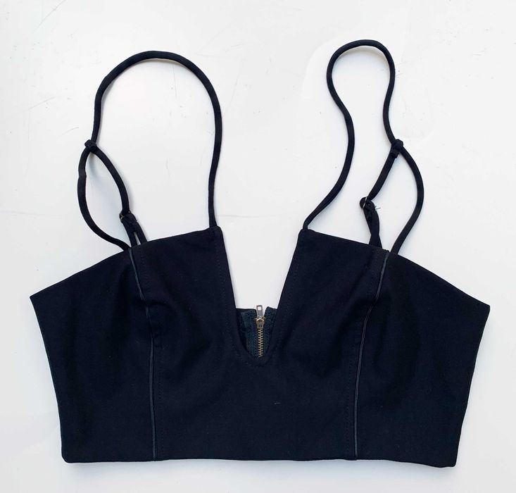 Top Czarny Bluzka Fashion Nova M 38 Wycięcie