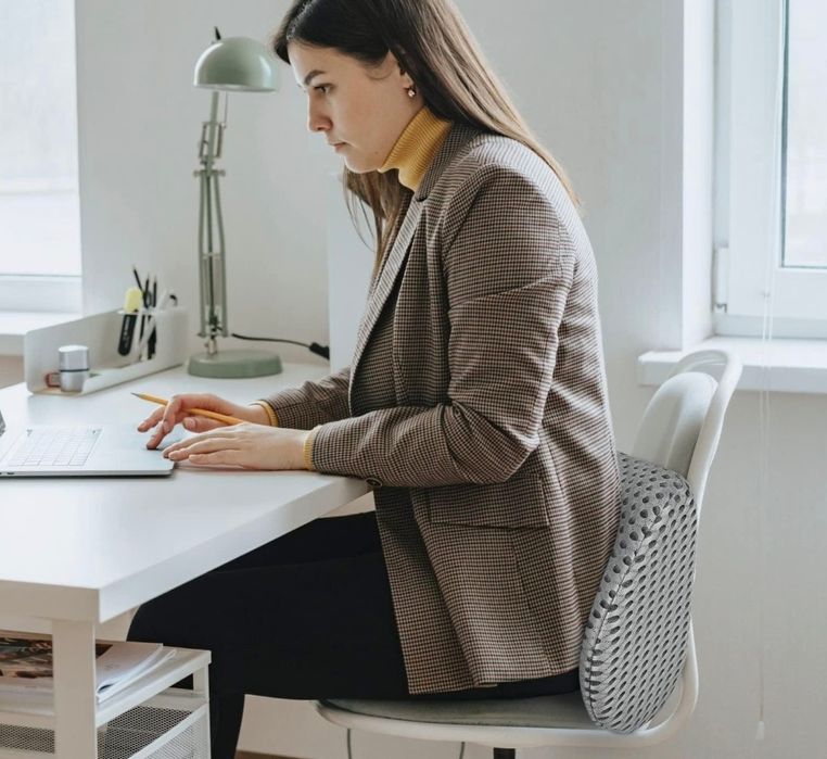 AgoKud Poduszka lędźwiowa, poduszka podpierająca lędźwi, na krzesło bi