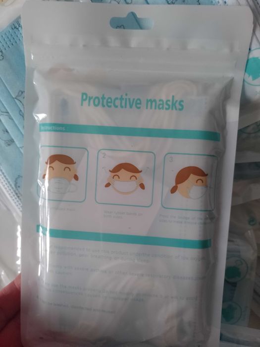 Maseczki dziecięce niebieskie