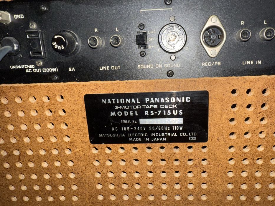 Gravador bobines RS-715US National Panasonic (Technics) reel to reel