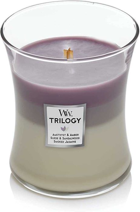 Розпродаж! Ароматична свічка 3 в 1 Woodwick Trilogy Amethyst Sky 275g