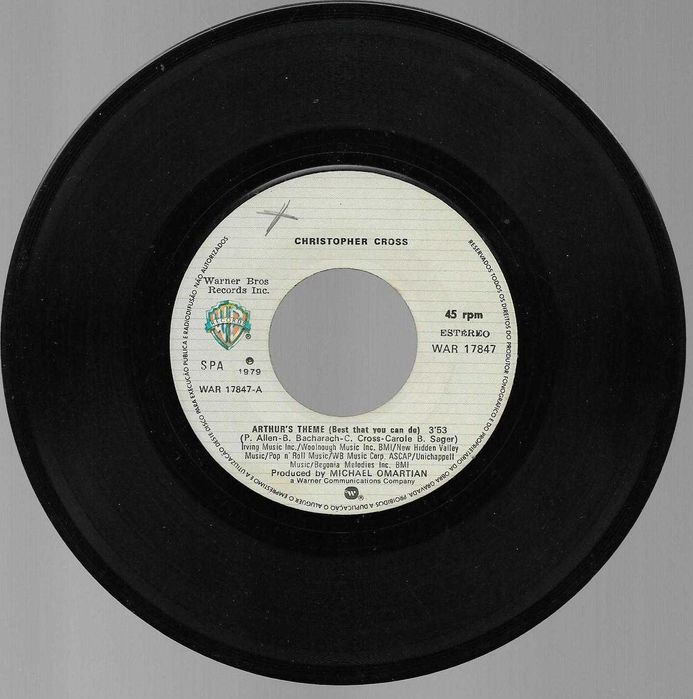 Christopher Cross - - - - - Arthur's Theme - - - - - Single64585122670851122
